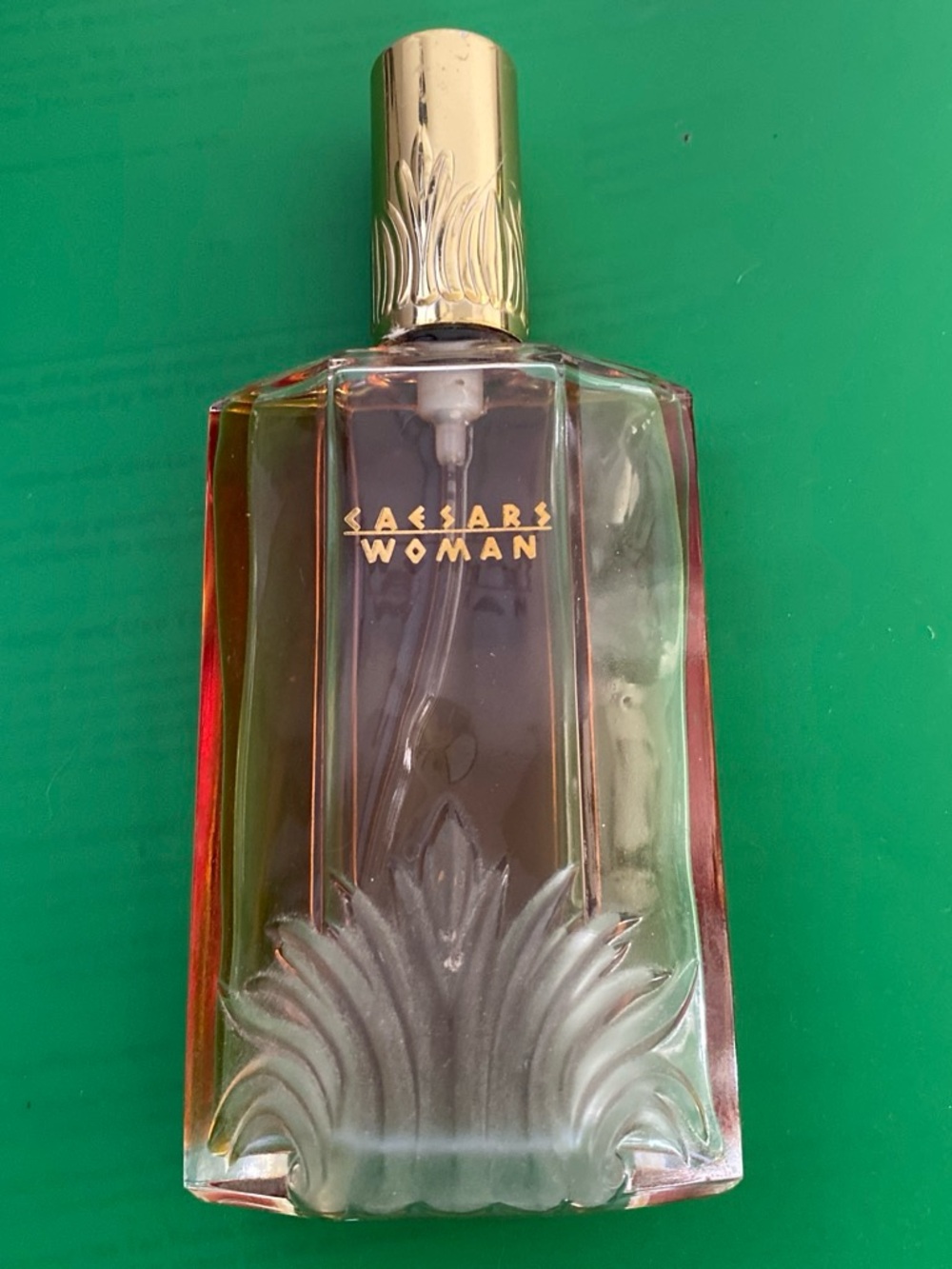 Vintage caesar Pink Glass Bottle